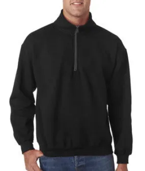 18800 Gildan Adult Heavy BlendVintage 1/4-Zip Cadet Collar Sweatshirt Black