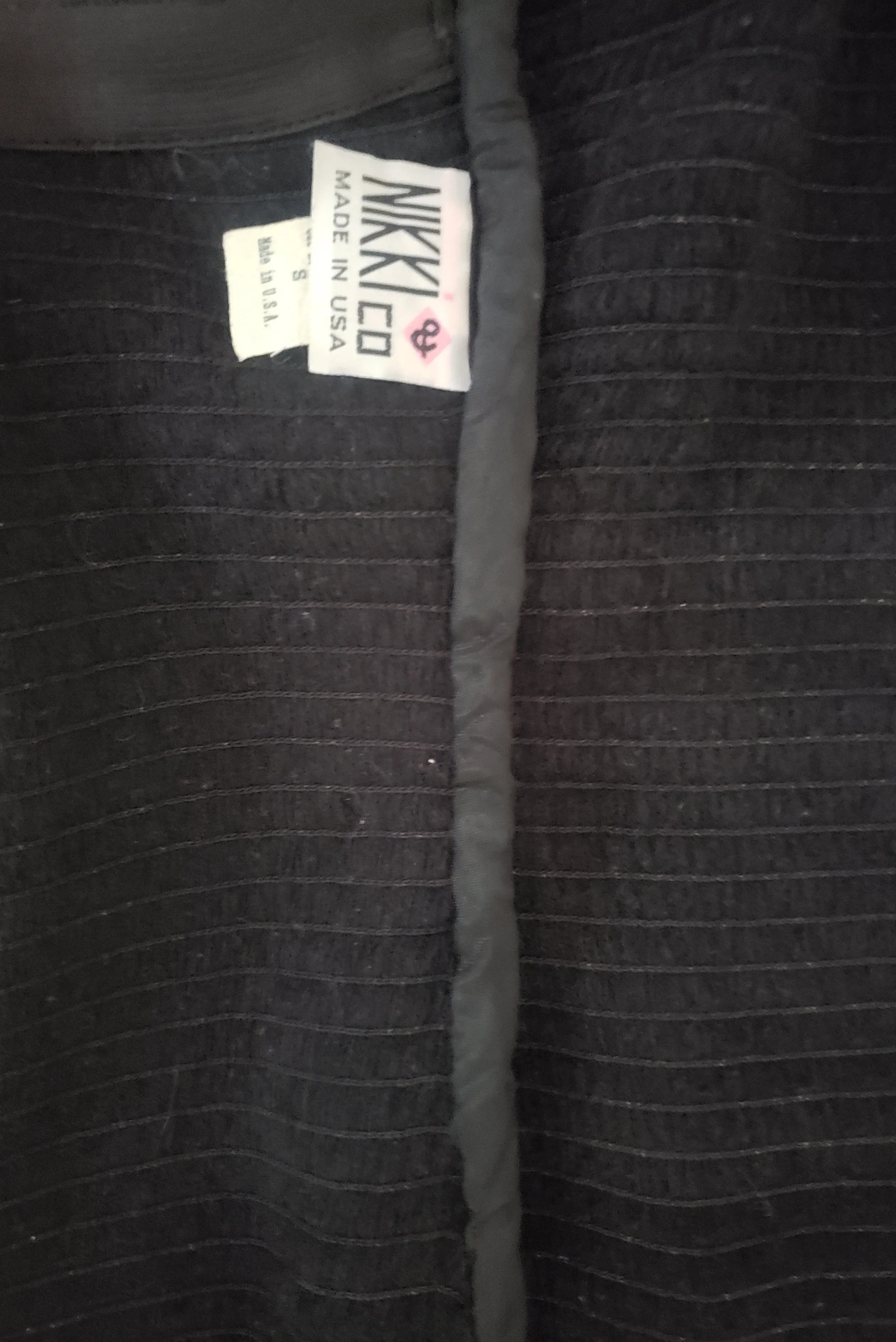 1990s Vintage Black Sequin Bodycon Dress by Nikki & Co, Extra Small to Medium