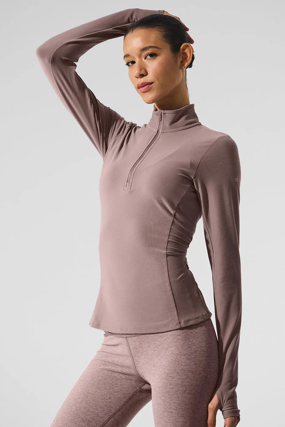 Alosoft 1/2 Zip Rapid Pullover - Mushroom