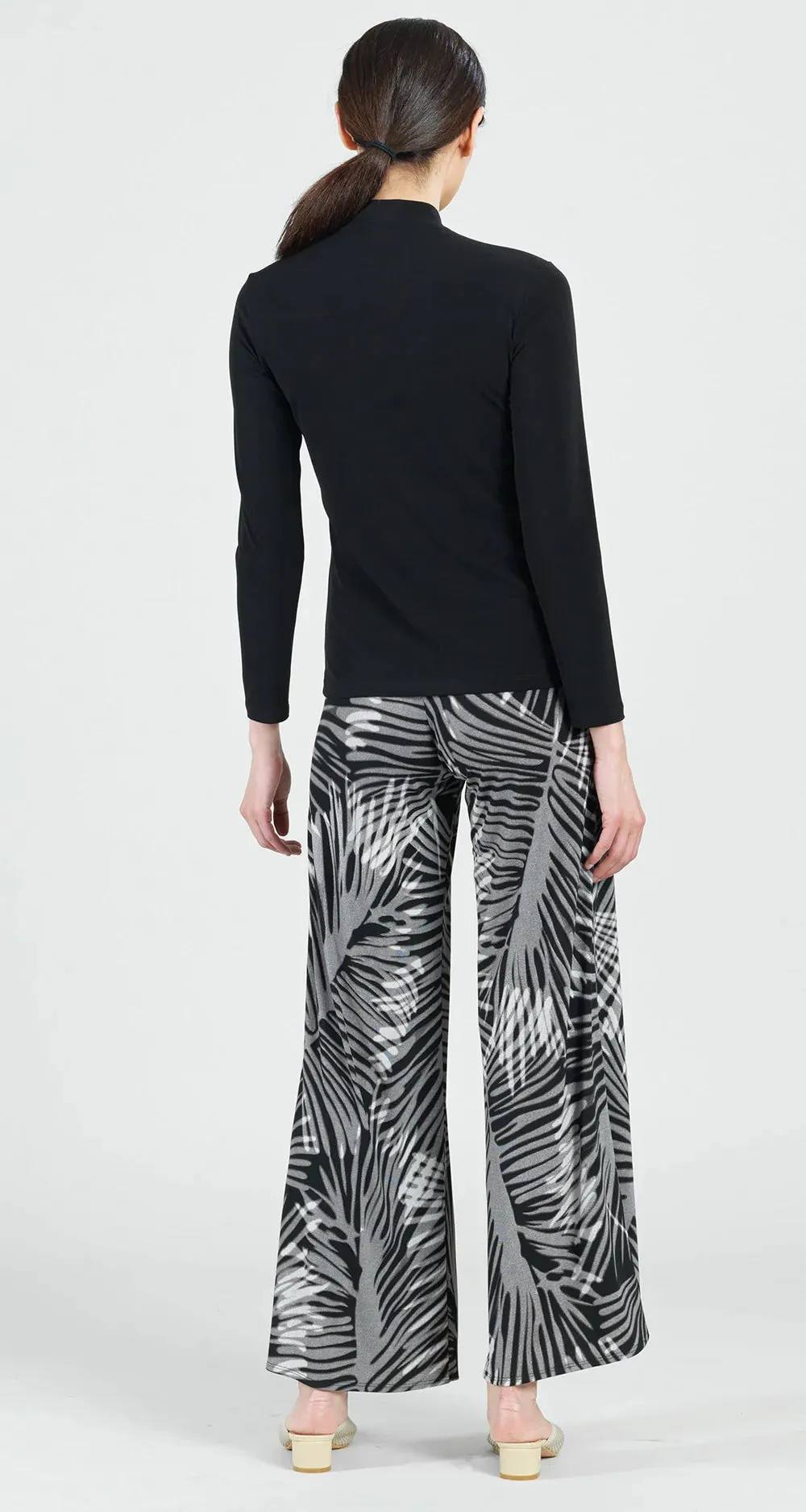 Asymmetrical Bow Tie-Neck Top - Black T237