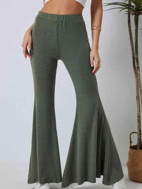 Be Exceptional Stretch Green Flared Pants