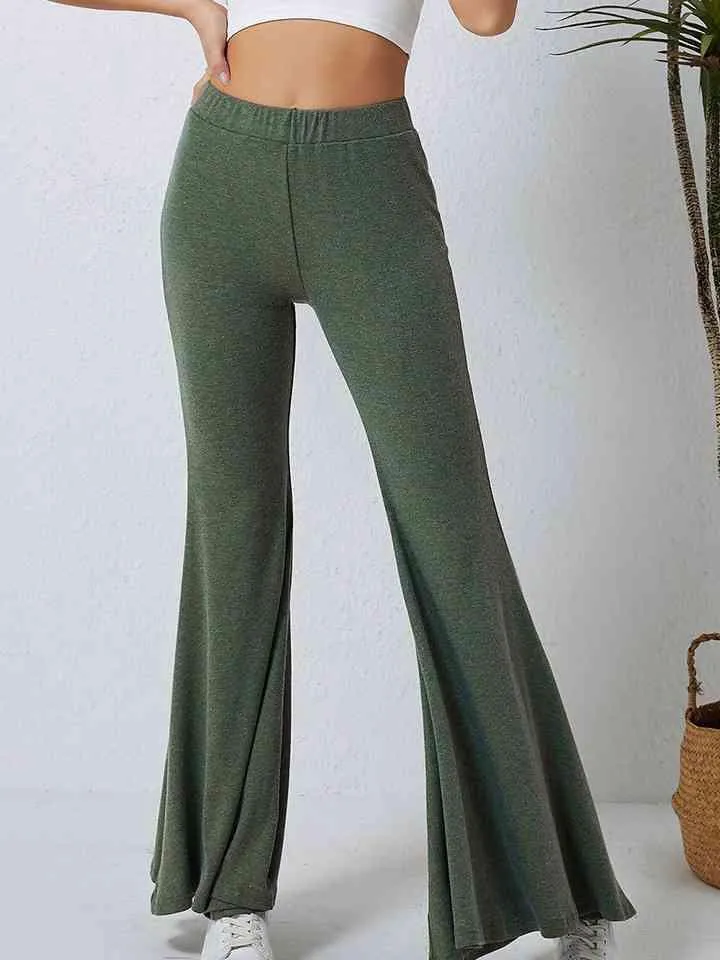 Be Exceptional Stretch Green Flared Pants