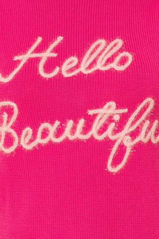 Bohemian Hello Beautiful Short Sleeve Sweater Top