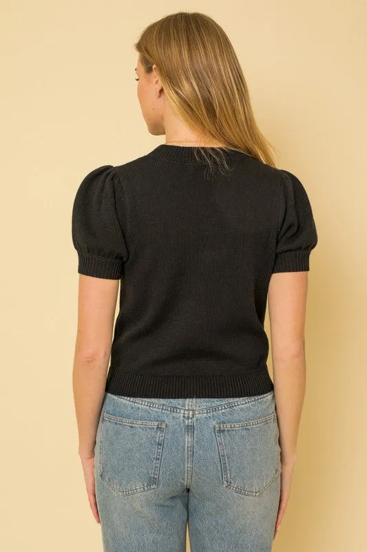 Bohemian Hello Beautiful Short Sleeve Sweater Top