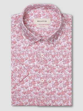 Bugatchi - Miles Short Sleeve Modern Fit Shirt - OOOHCotton Tech - 8 way Stretch - GF9448F40