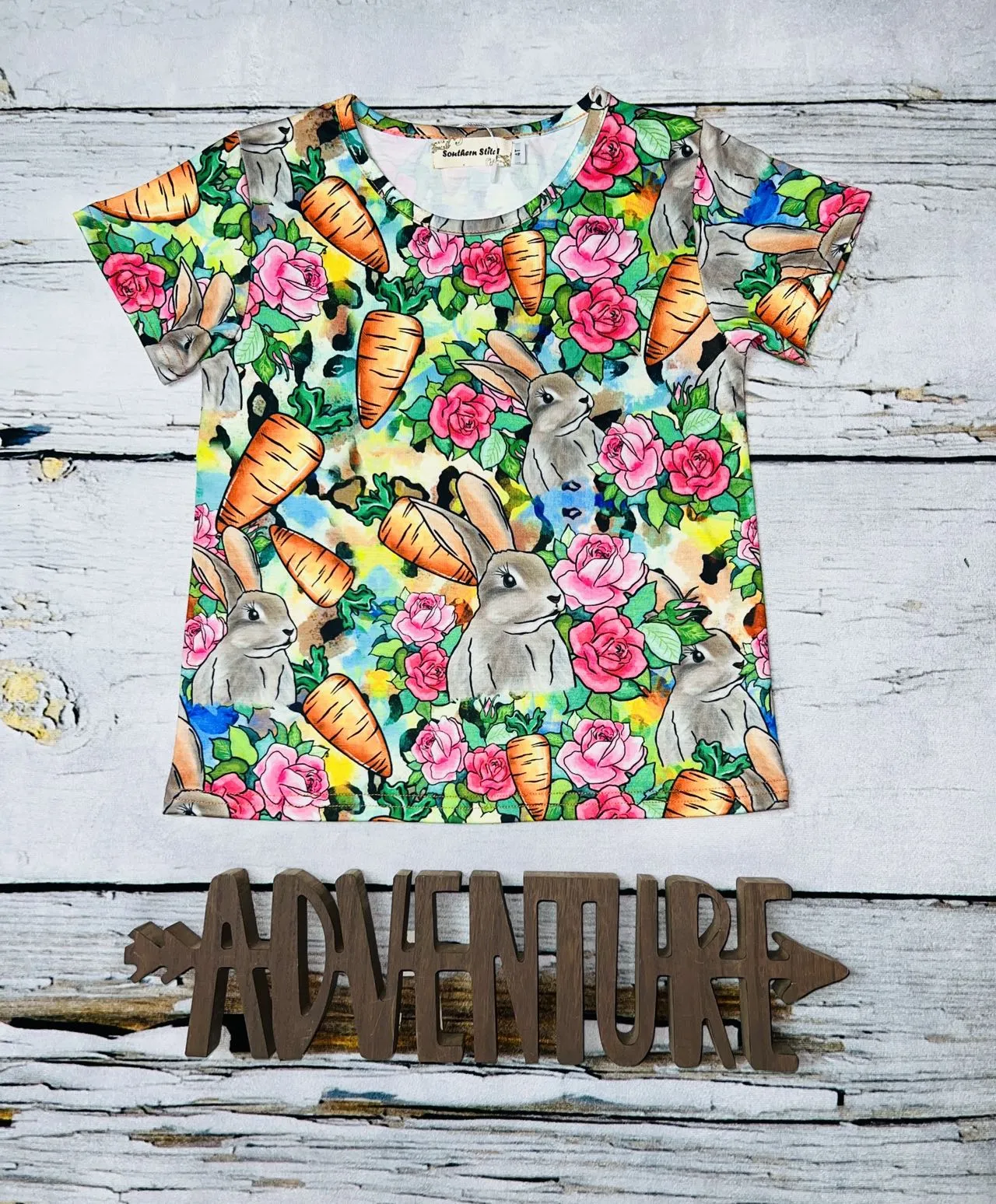Bunny, Carrots, And Roses Easter t-shirt XCH0660-6H