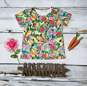 Bunny, Carrots, And Roses Easter t-shirt XCH0660-6H