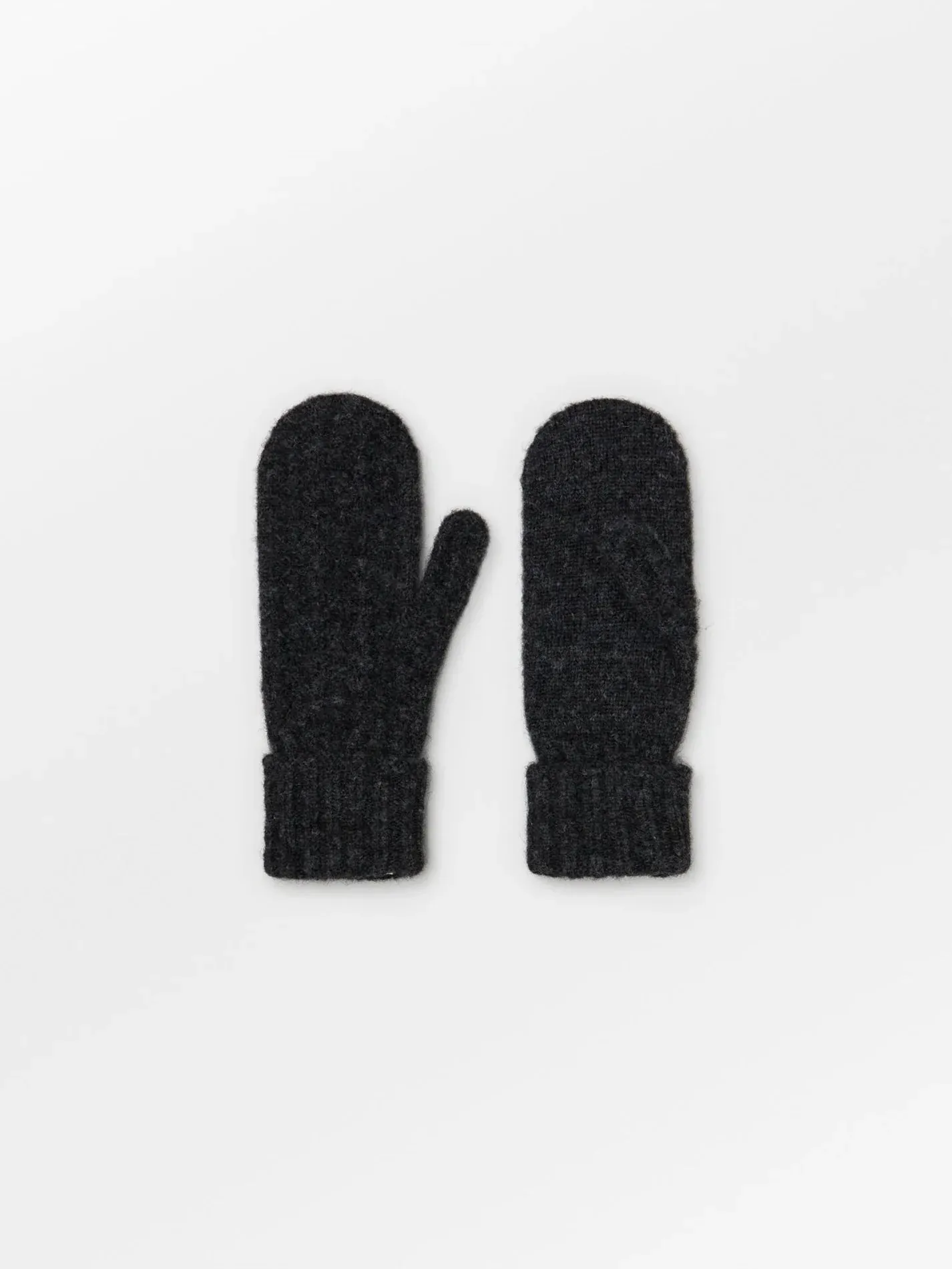 Cable Mittens Grey Melange