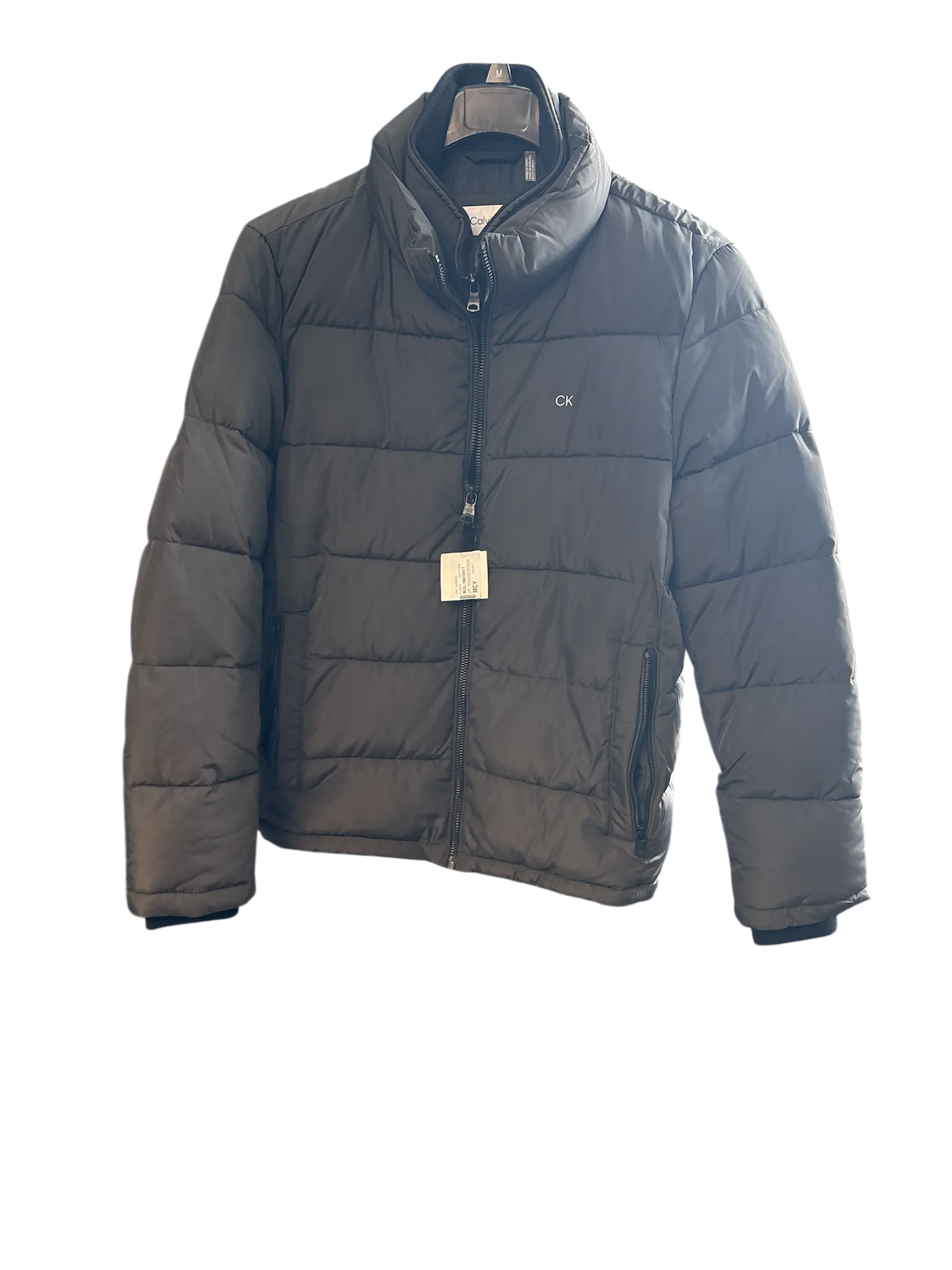 Calvin Klein Mens Regular fit Puffer Jacket Coat Medium Grey Solid Hooded