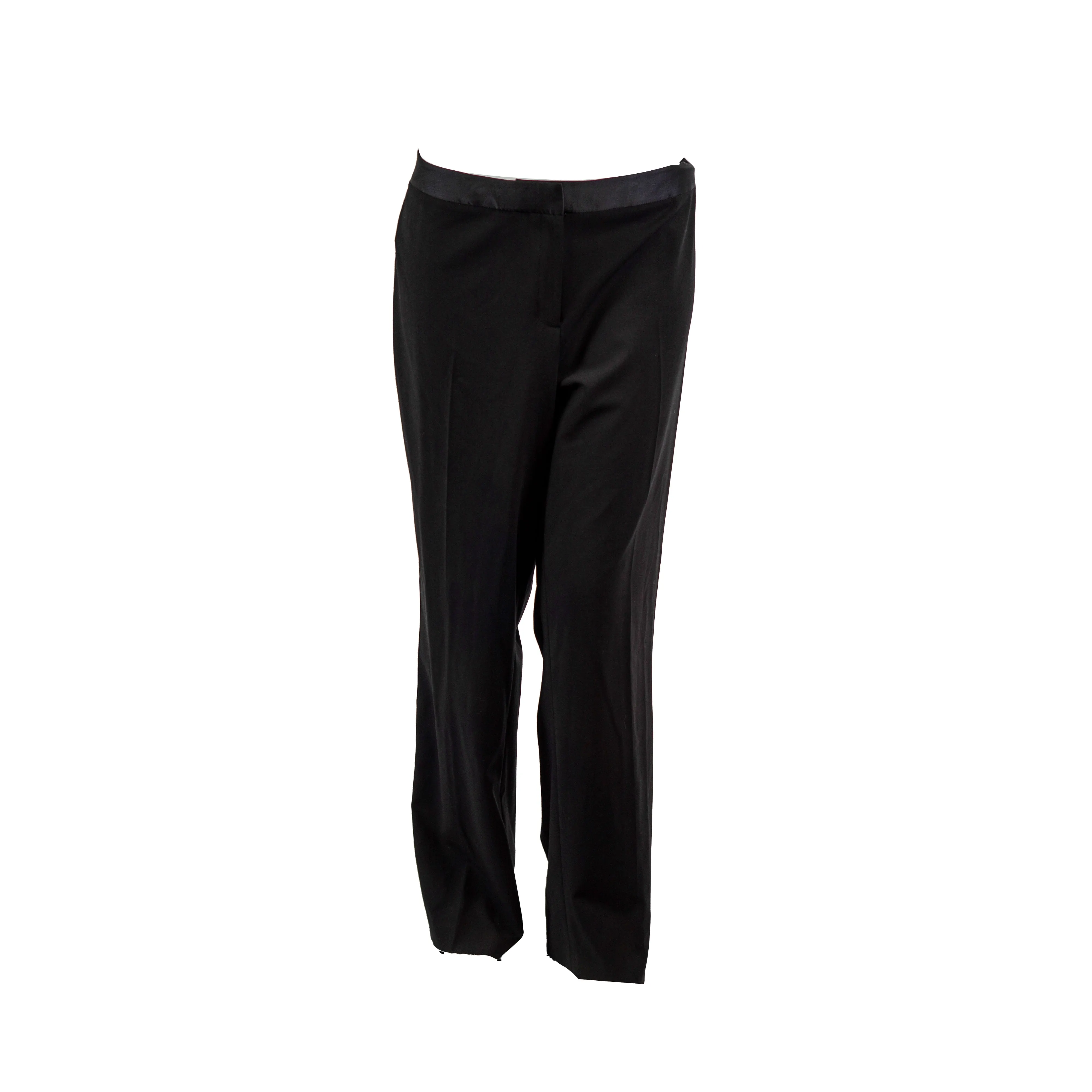 Calvin Klein Women's Flat Front Side Stripe Dress Pants Black Size 1W