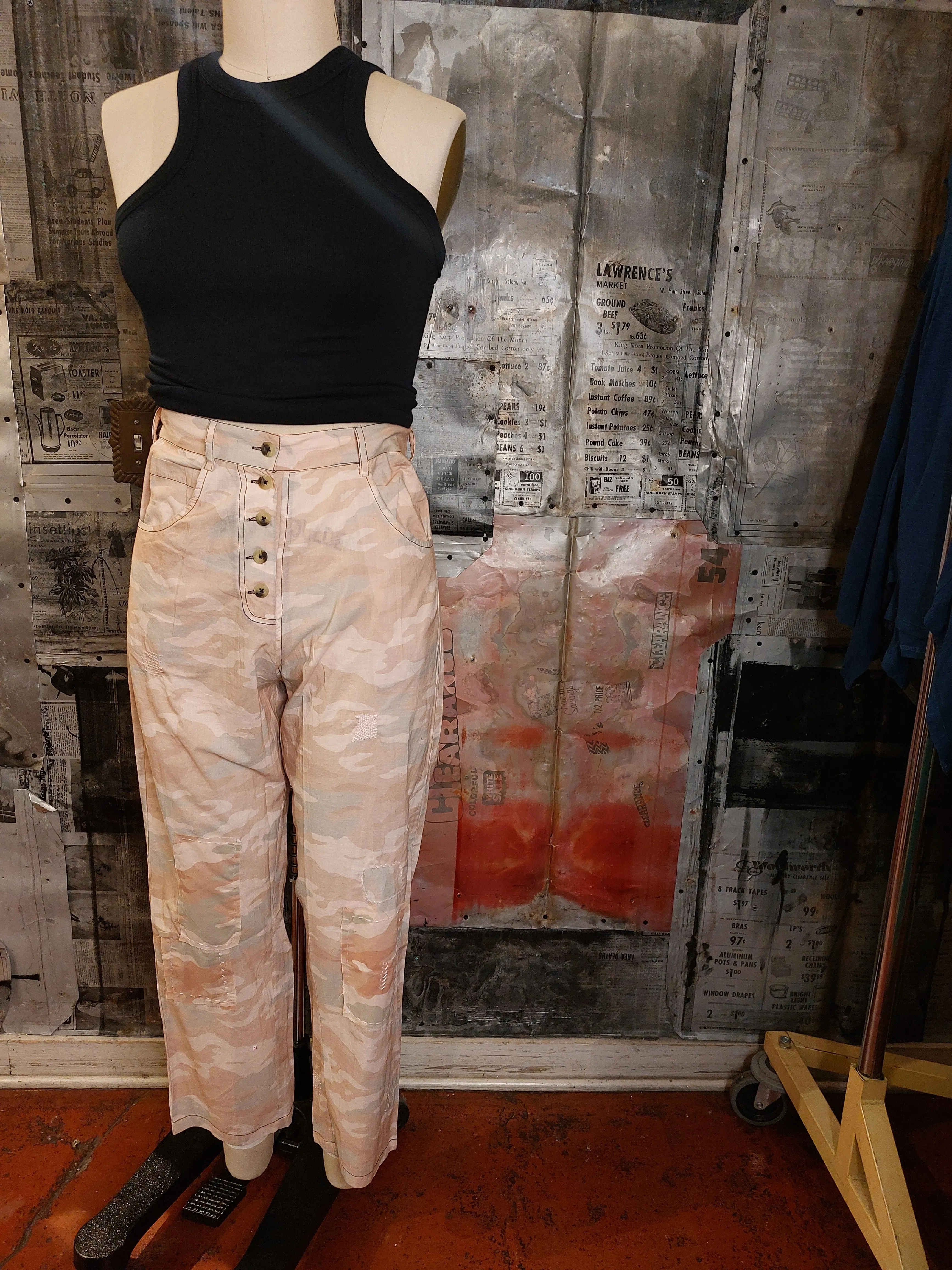 Camouflage Ankle Length Pants w/ Patches