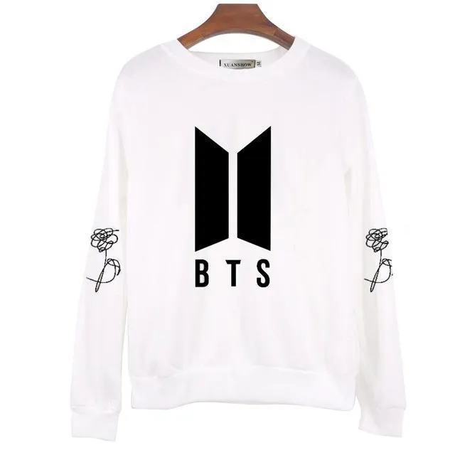 Casual Letters Printed Pullover Tops