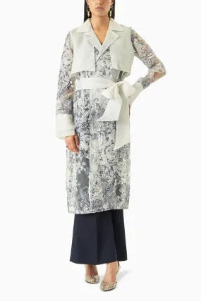 Cordelia Monochrome Trench With Flared Pants