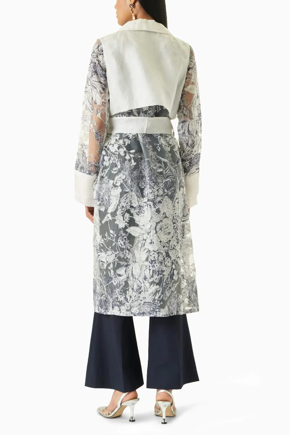 Cordelia Monochrome Trench With Flared Pants