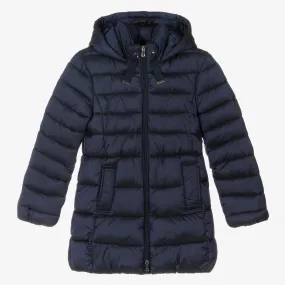 Crewcuts by J. Crew Girls' Puffer Parka Navy Winter Down Coat Jacket 4-5 years children