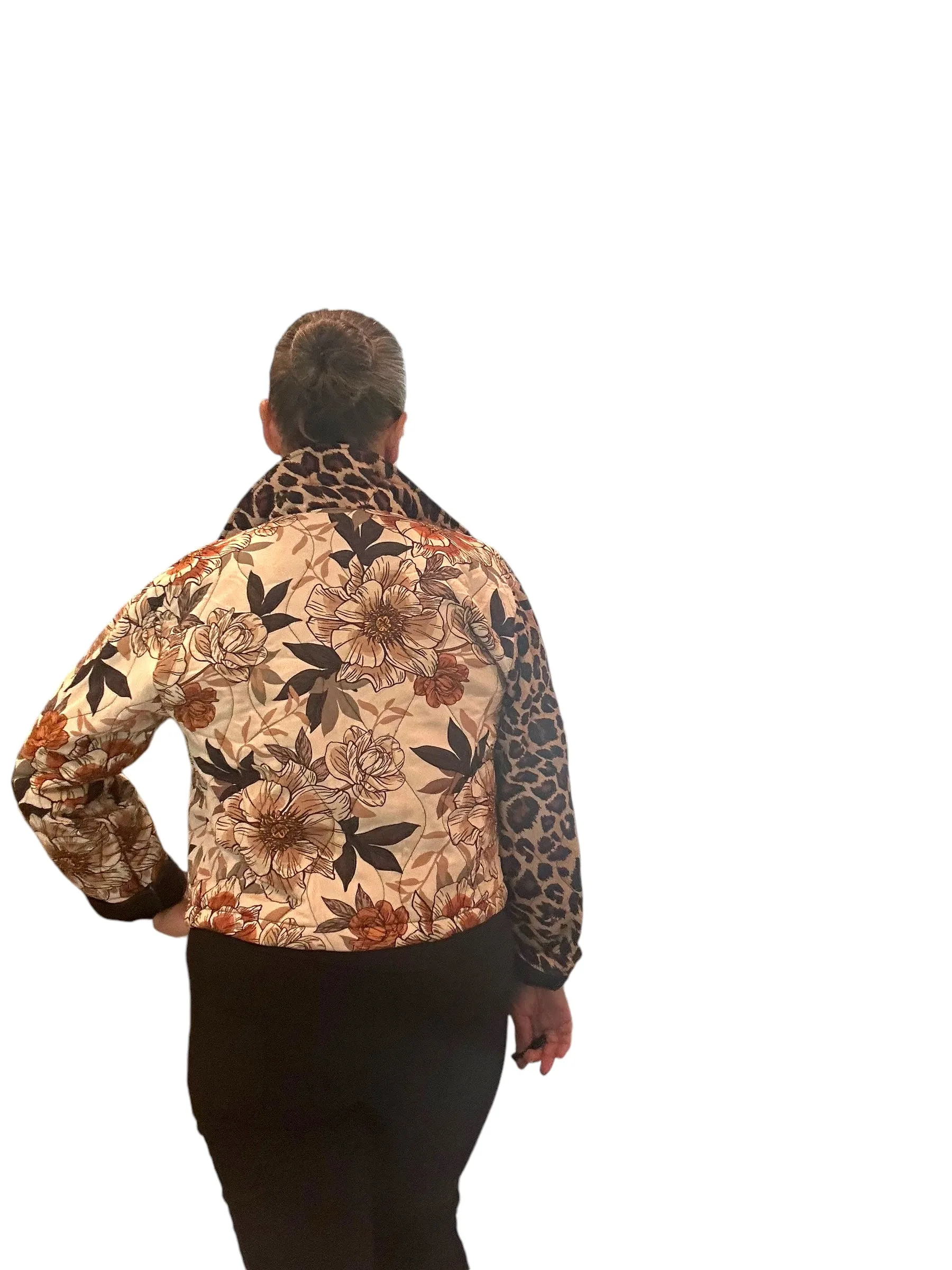 Cropped & quilted whimsical jacket