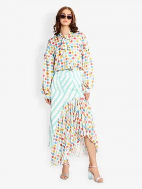 CURVE PLEATED SKIRT