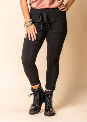 Daisy Cotton Pants  -  Onyx