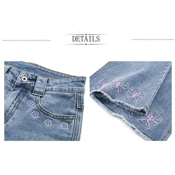 EMBROIDERY HIGH WAIST PANTS VINTAGE