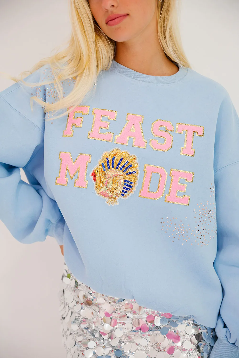 FEAST MODE BLUE PULLOVER