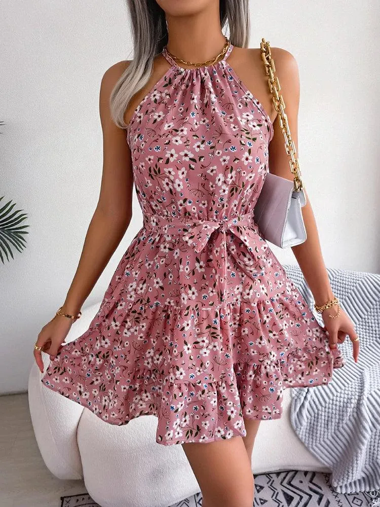 Floral Ruffle Beach Dress