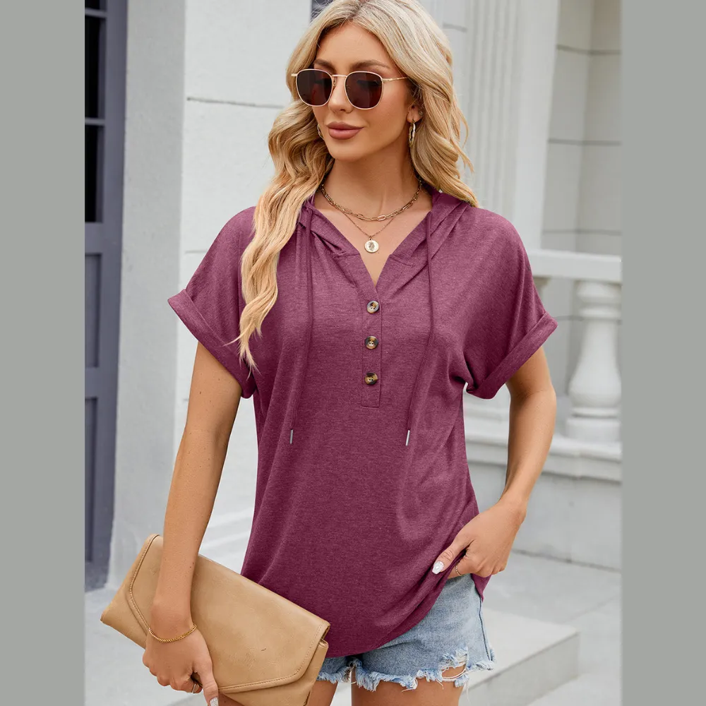 Florira Hooded Short Sleeve T-Shirt