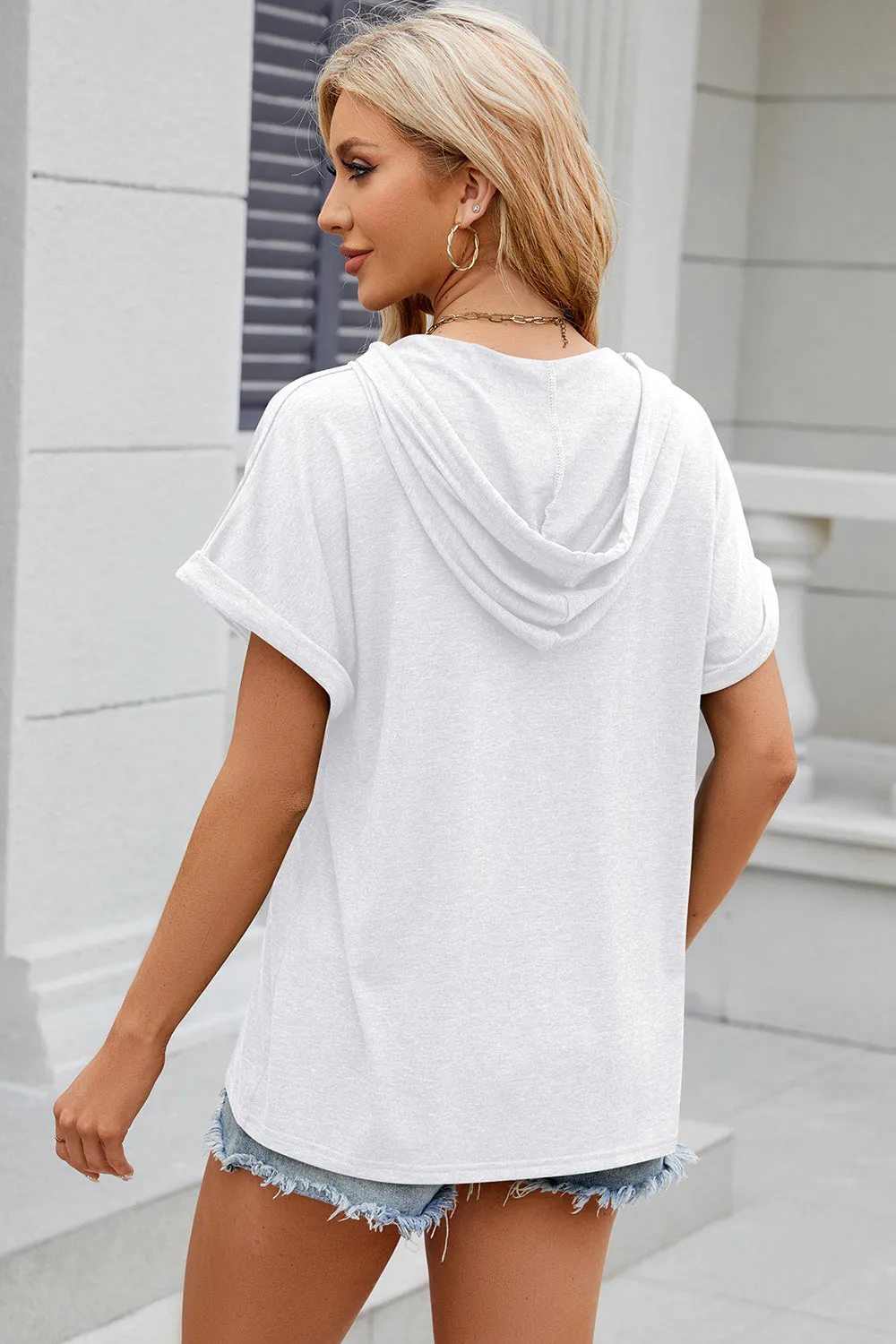 Florira Hooded Short Sleeve T-Shirt