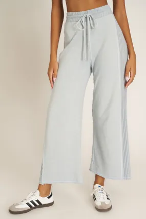 Get Ready Mixed Wide Leg Pant - Blue Dusk