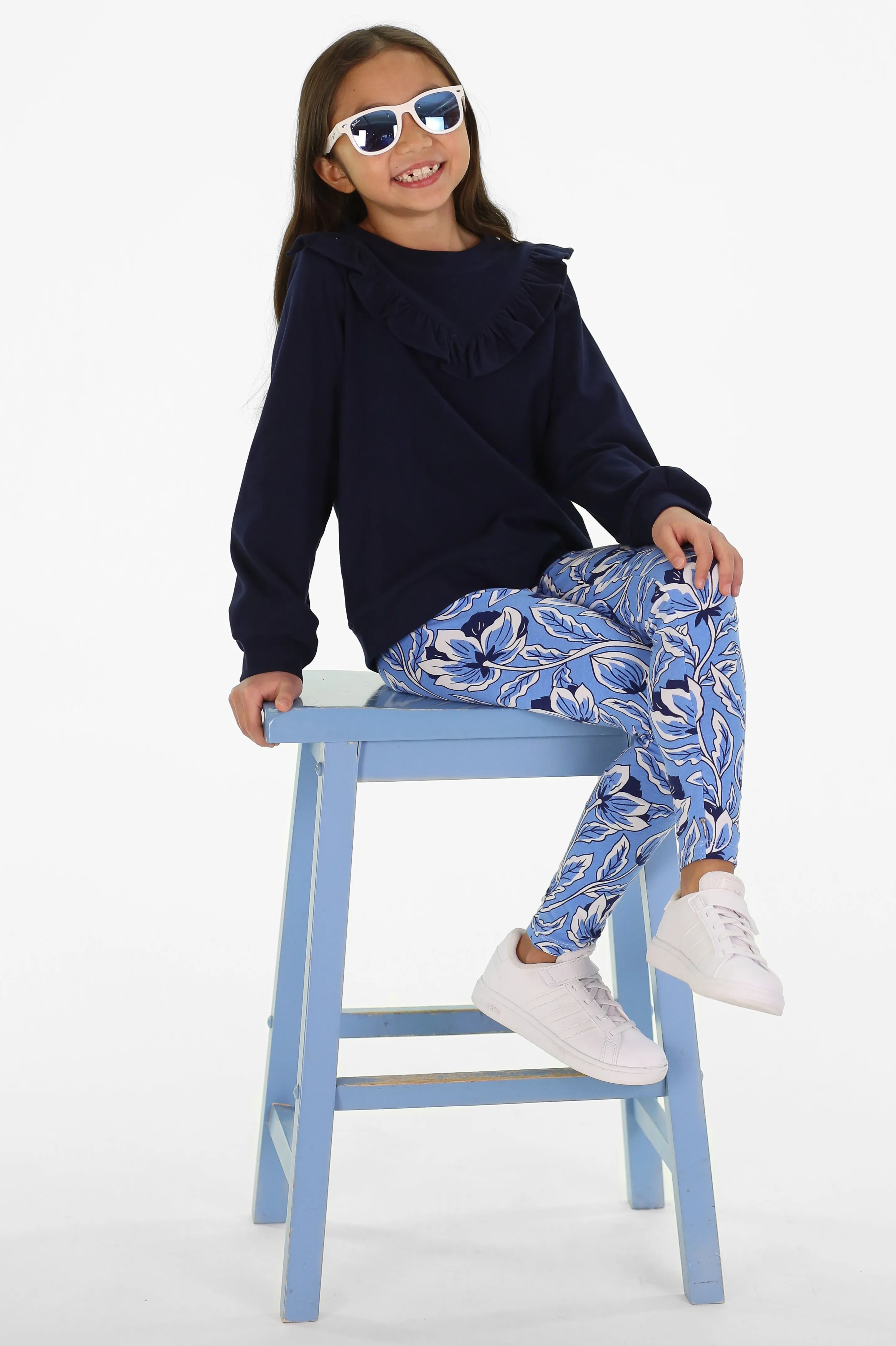 Girls Rue Pullover in SuperSoft Navy