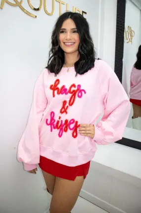 Glitter Yarn Hugs And Kisses Pullover