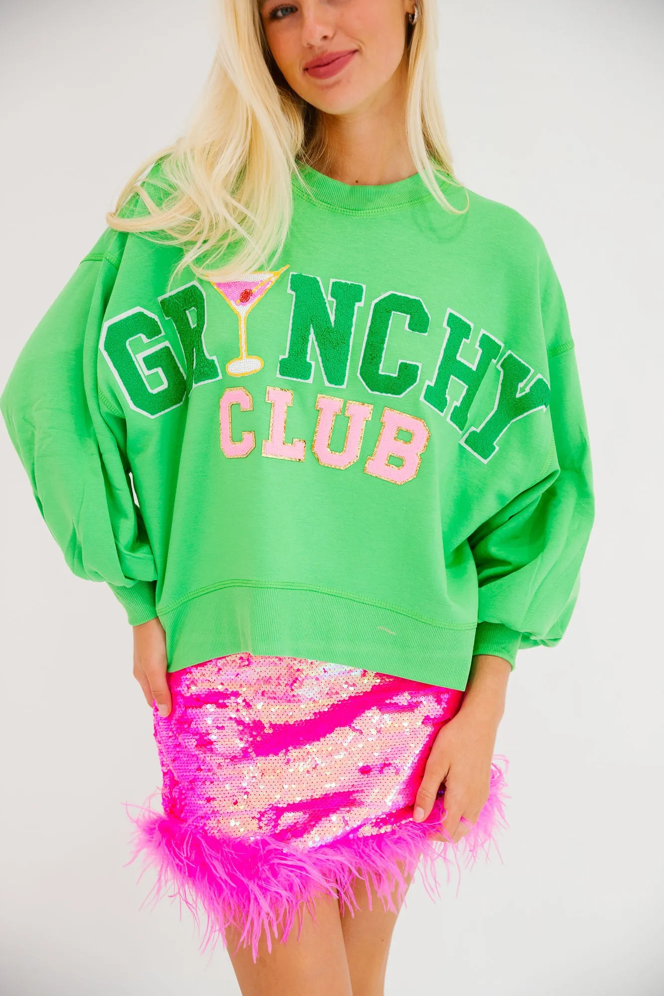 GRINCHY CLUB GREEN PULLOVER