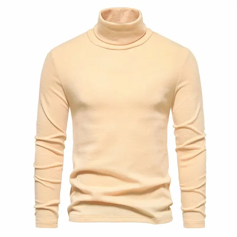 Herbst Winter Roll kragen pullover Männer Marke Pullover Mode Slim Fit Strick pullover Herren einfarbig Roll kragen pullover Mann
