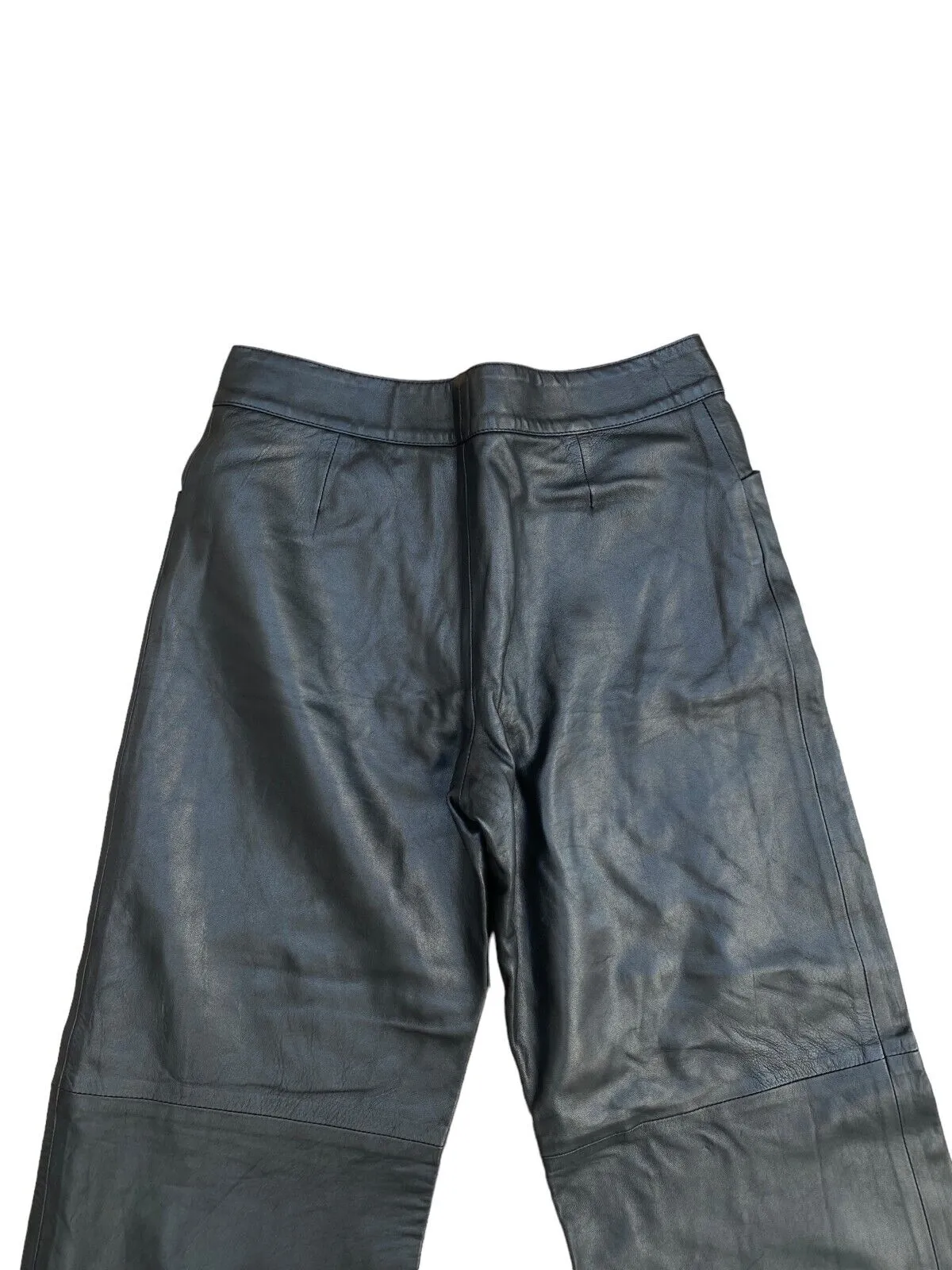 High Waist Black Leather Pants Biker Leather Pants