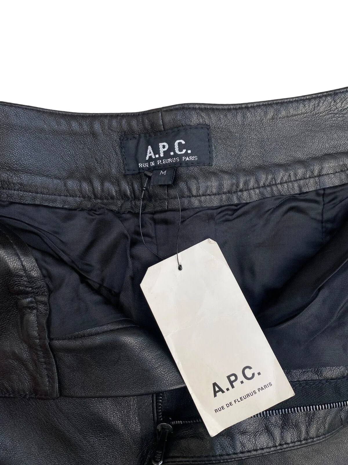 High Waist Black Leather Pants Biker Leather Pants
