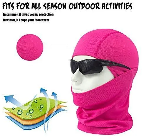 hikevalley Balaclava Face Mask Adjustable Windproof UV Protection Hood