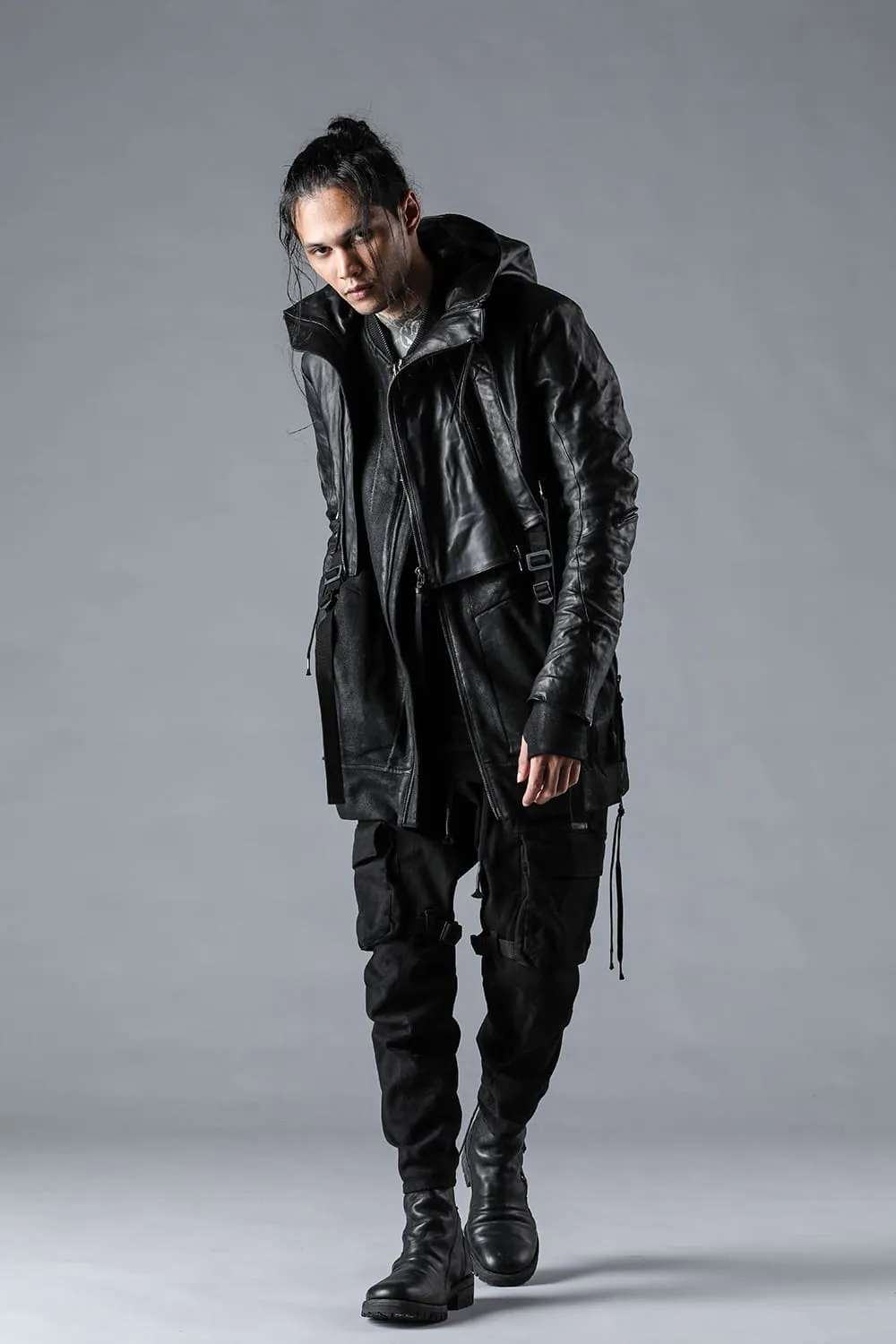 Horse Leather Cropped Jacket