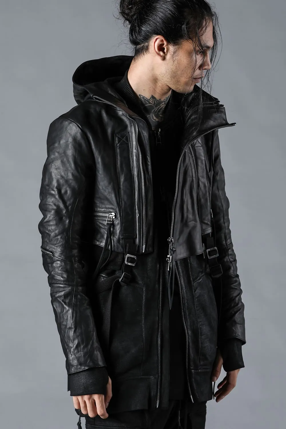 Horse Leather Cropped Jacket
