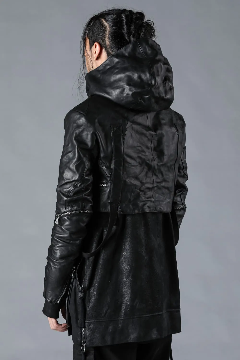 Horse Leather Cropped Jacket