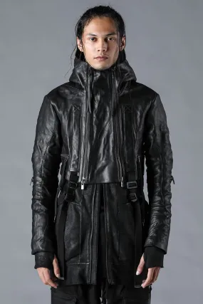Horse Leather Cropped Jacket