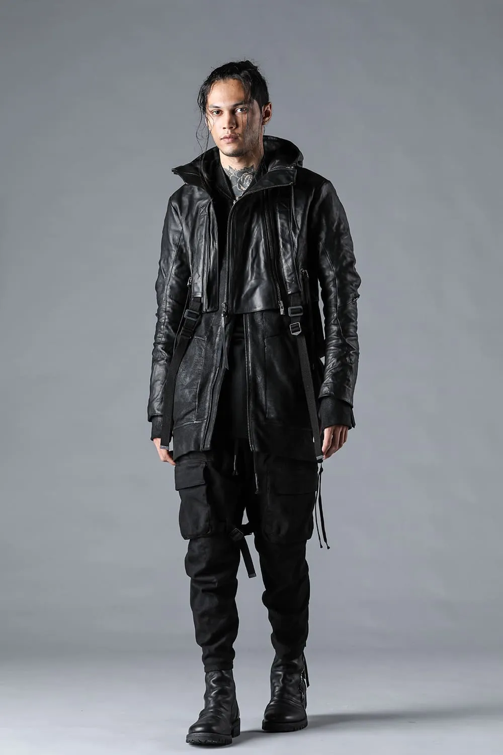 Horse Leather Cropped Jacket
