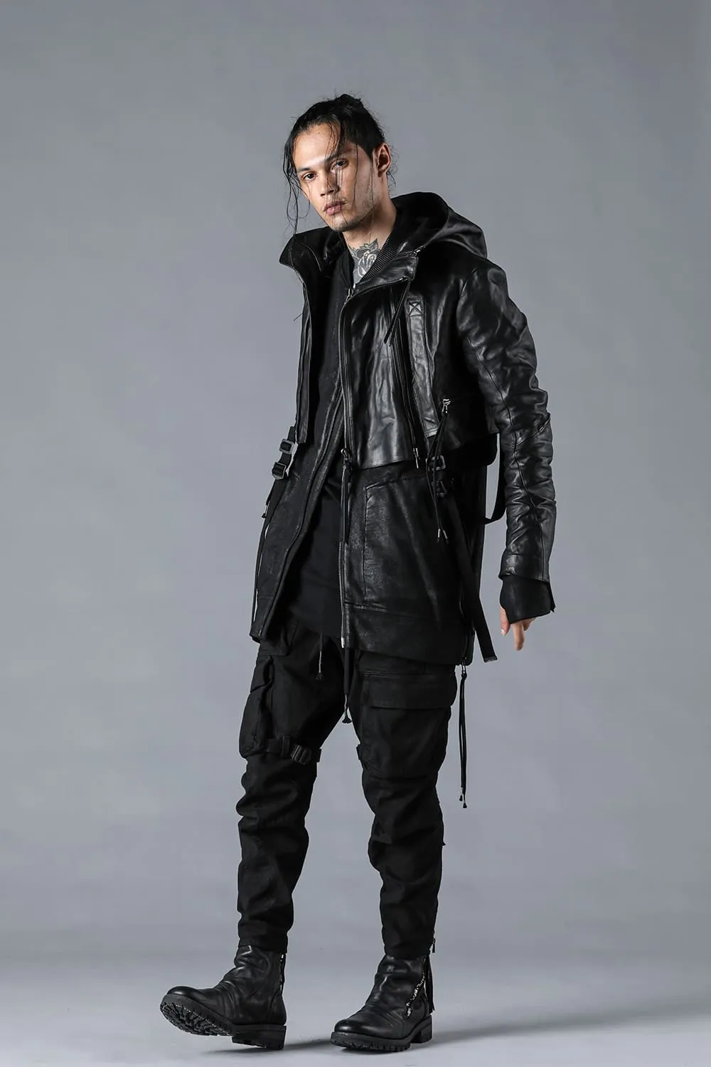 Horse Leather Cropped Jacket