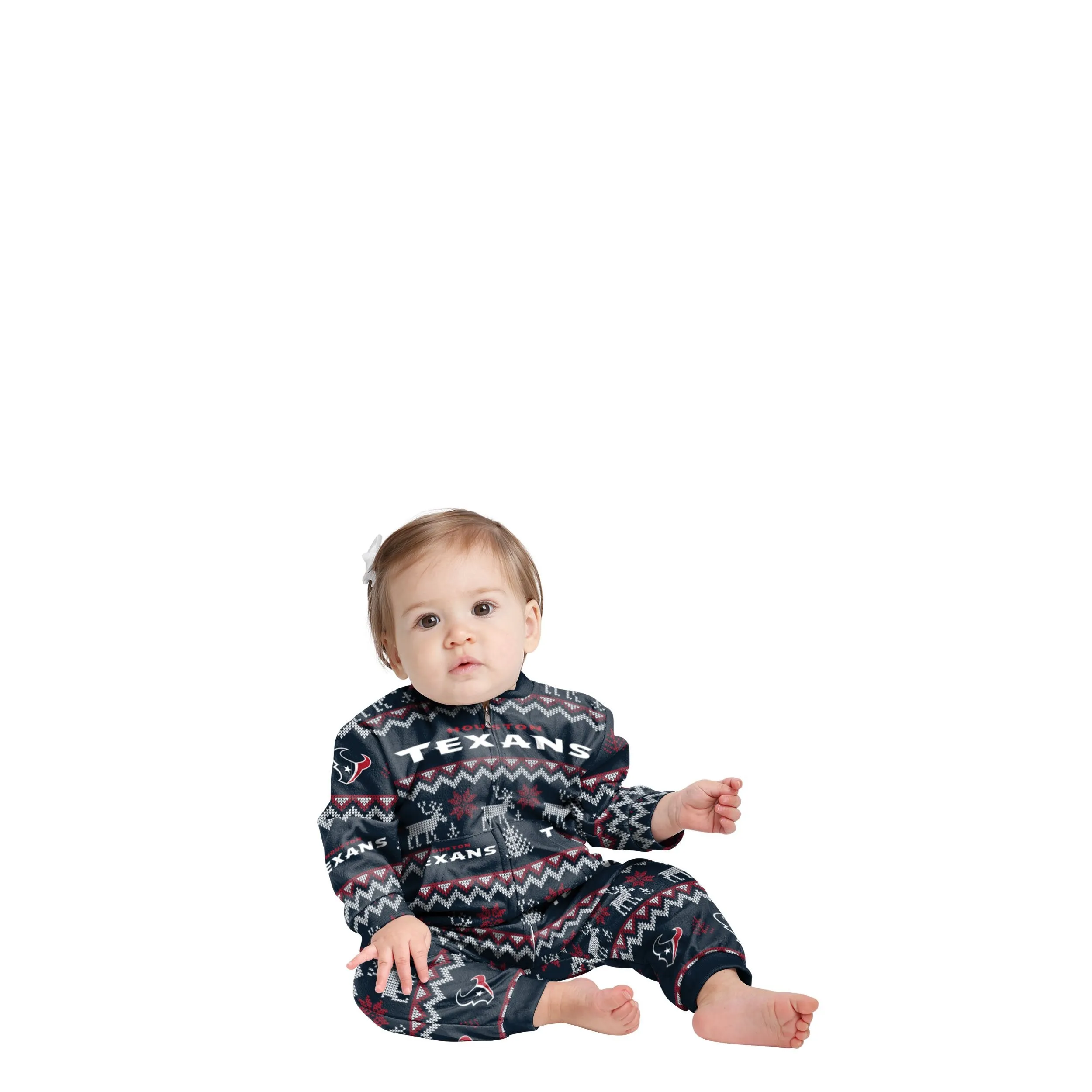 Houston Texans NFL Ugly Pattern Family Holiday Pajamas