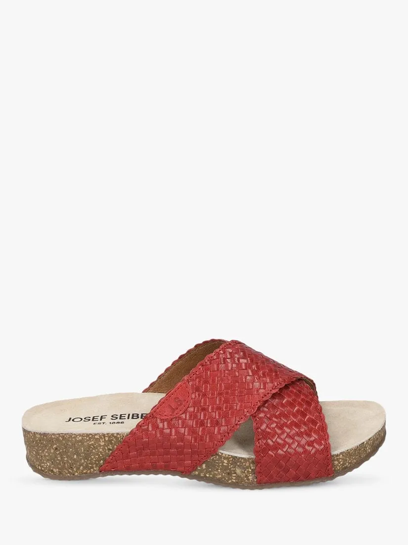 Josef Seibel Women's Tonga 70 Sandals- Braided Red