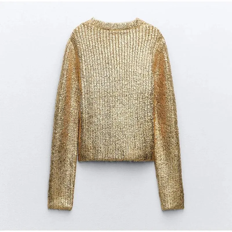Kana Gold Metallic Sweater