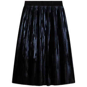 Karl Lagerfeld Metallic Midi Pleated Skirt