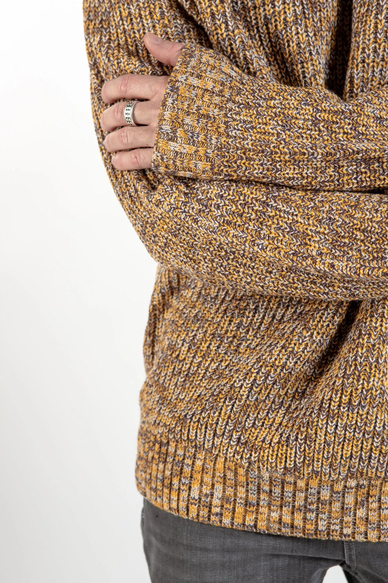 Knit Pullover Sweater - Yellow