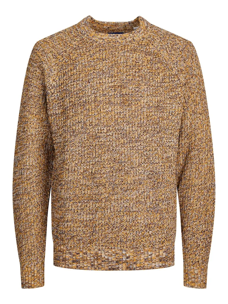 Knit Pullover Sweater - Yellow
