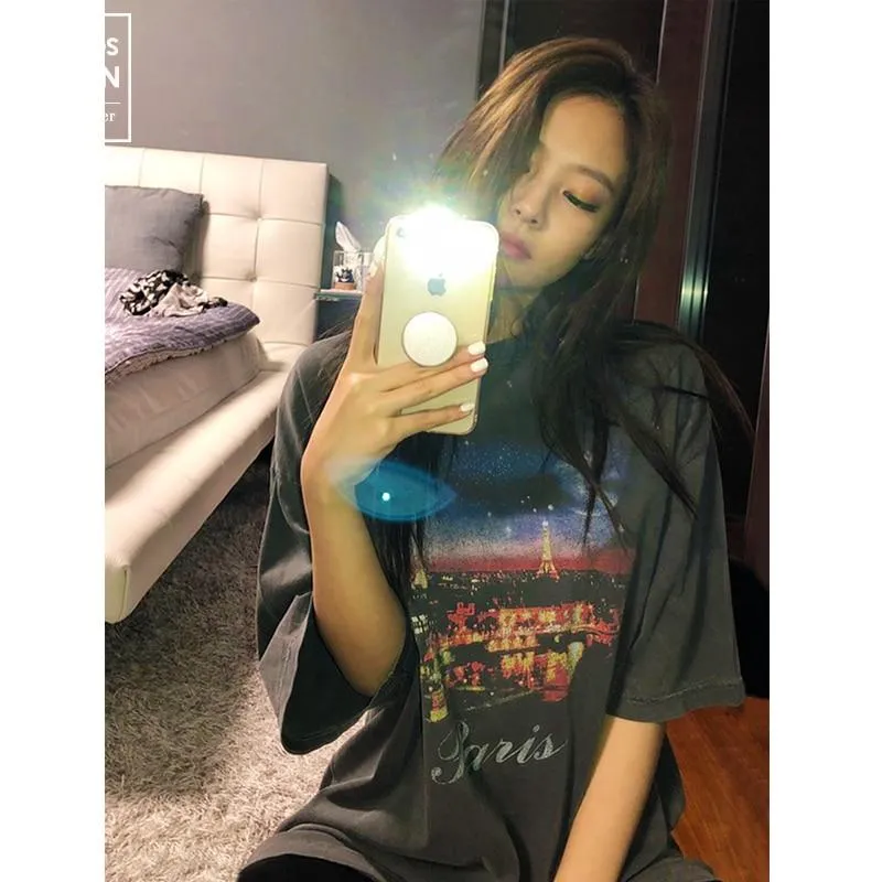 Korean Blackpink T Shirt Jennie Paris