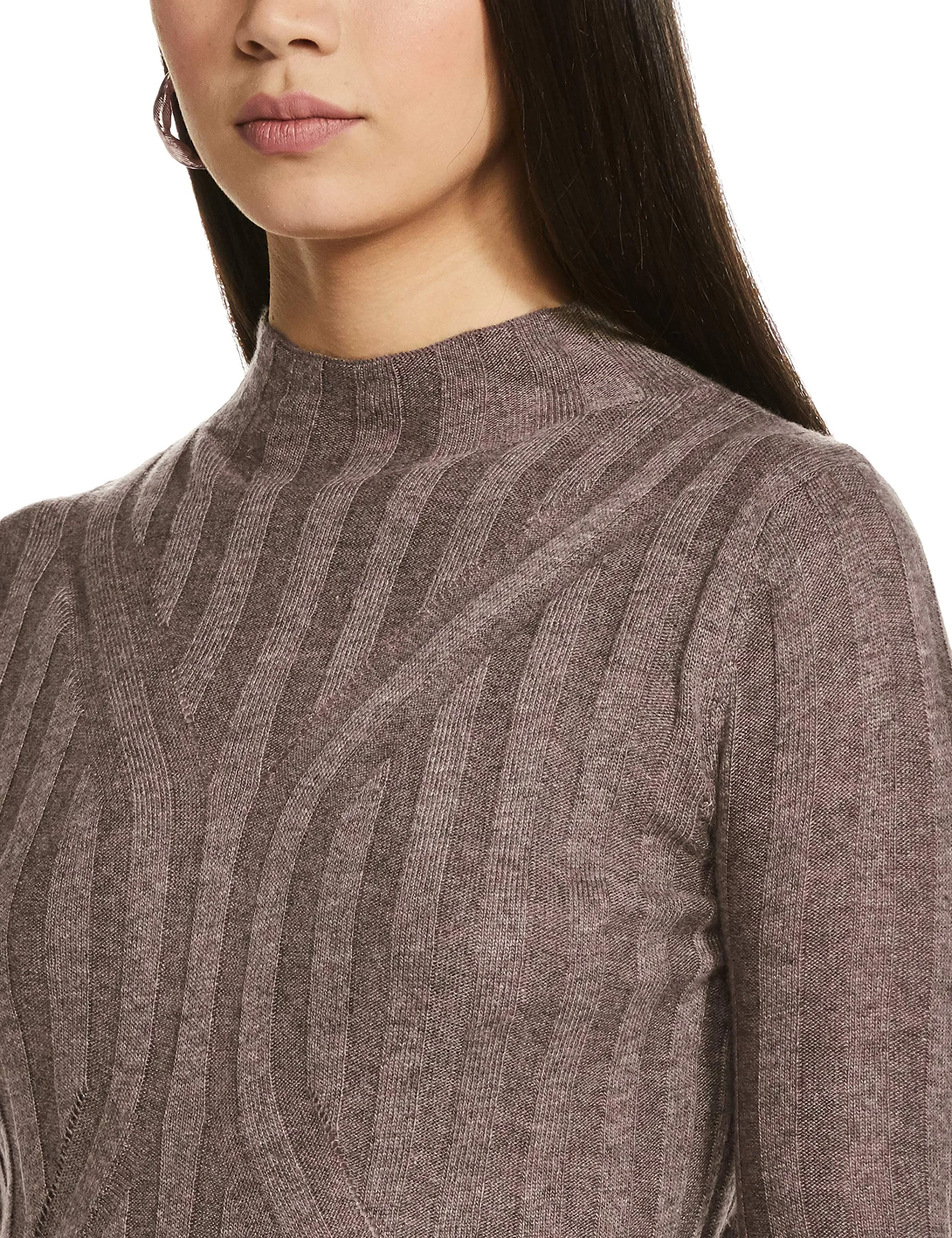 Label RITU KUMAR Round Neck Full Sleeves Pullover Brown