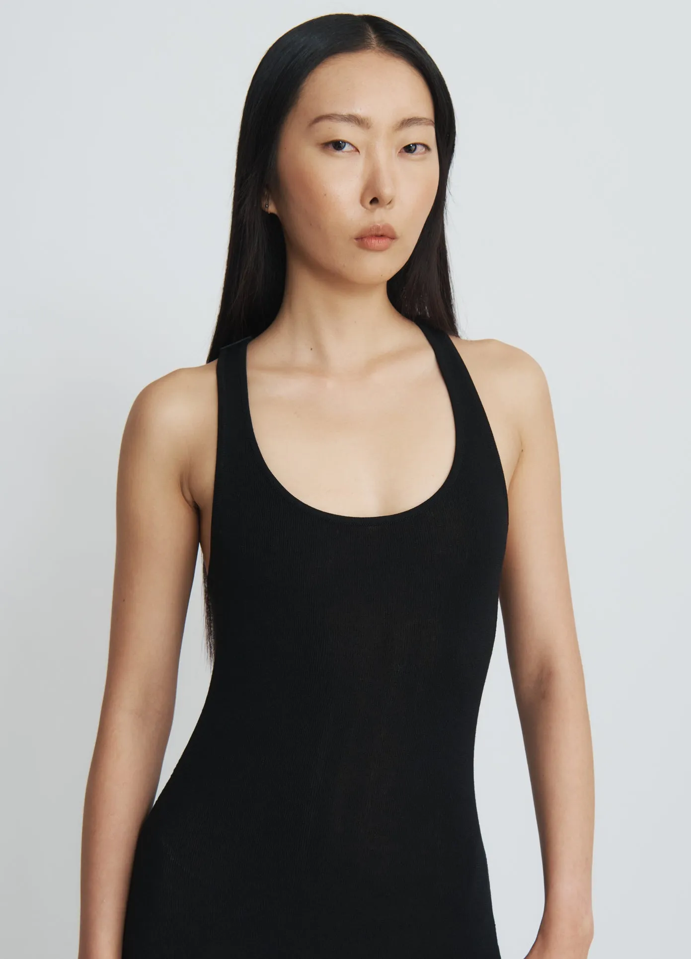Leather Harness Knit Dress